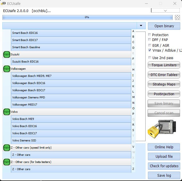 Logiciel ECUsafe 2.0