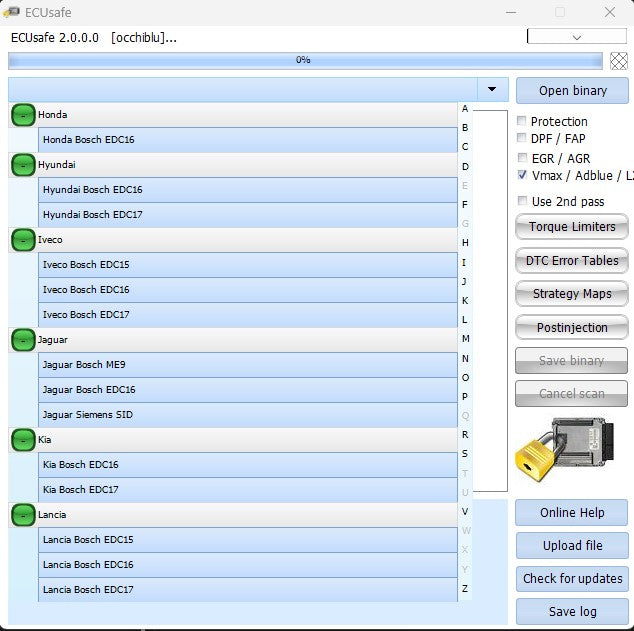 Logiciel ECUsafe 2.0