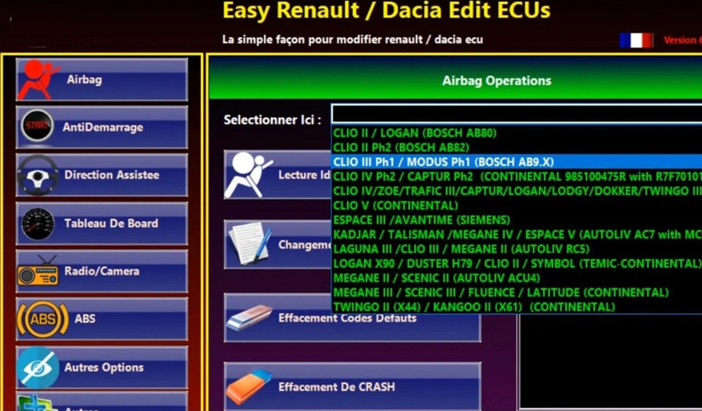 Logiciel Easy Renault 6.1.4