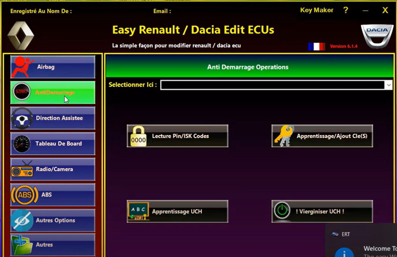 Logiciel Easy Renault 6.1.4