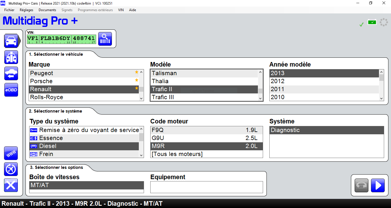 Logiciel Multidiag Pro 2021.11 - 2020.23