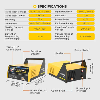 AUTOOL EM365 150A - Booster / Chargeur / Stabilisateur