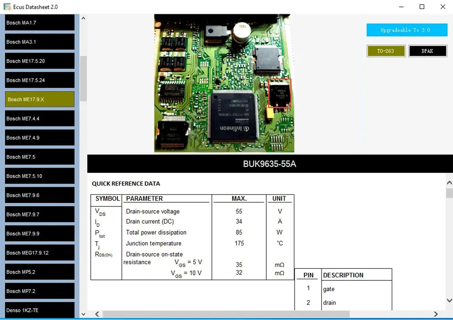 Logiciel Ecus DataSheet 2.0
