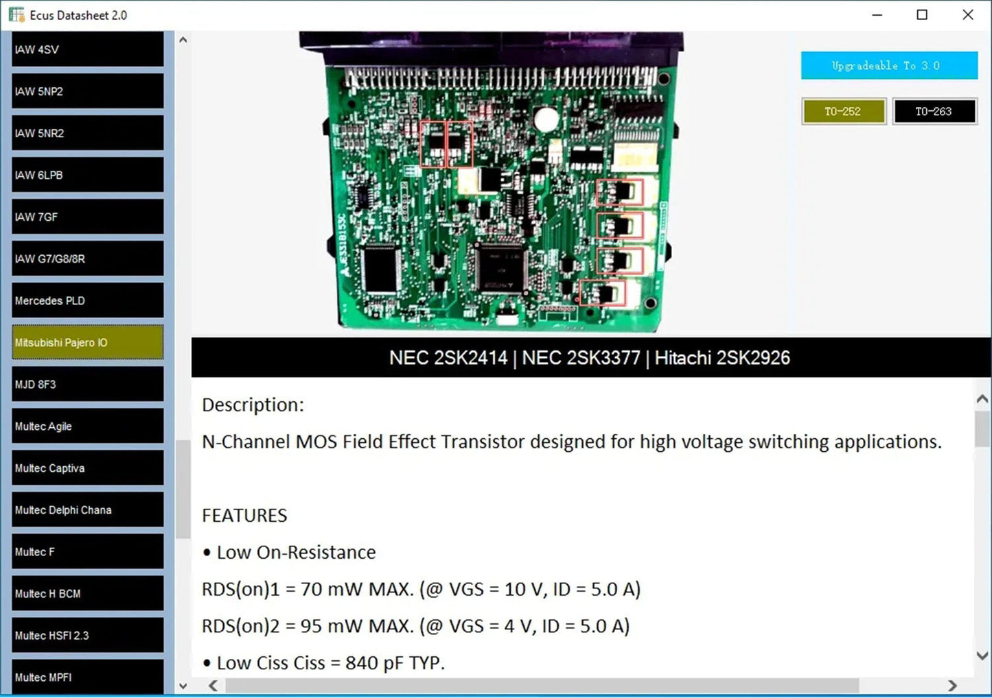 Logiciel Ecus DataSheet 2.0