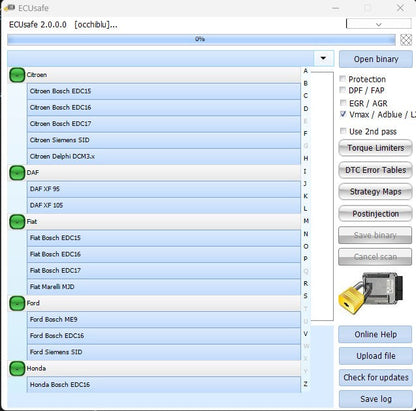 Logiciel ECUsafe 2.0