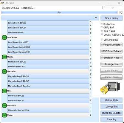 Logiciel ECUsafe 2.0