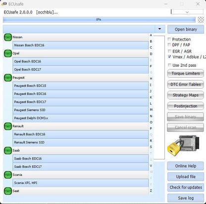 Logiciel ECUsafe 2.0