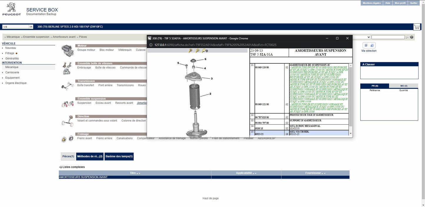 Logiciel Peugeot Service Box 2013