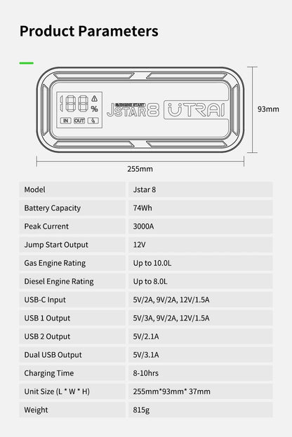 UTRAI 3000A - Booster de démarrage